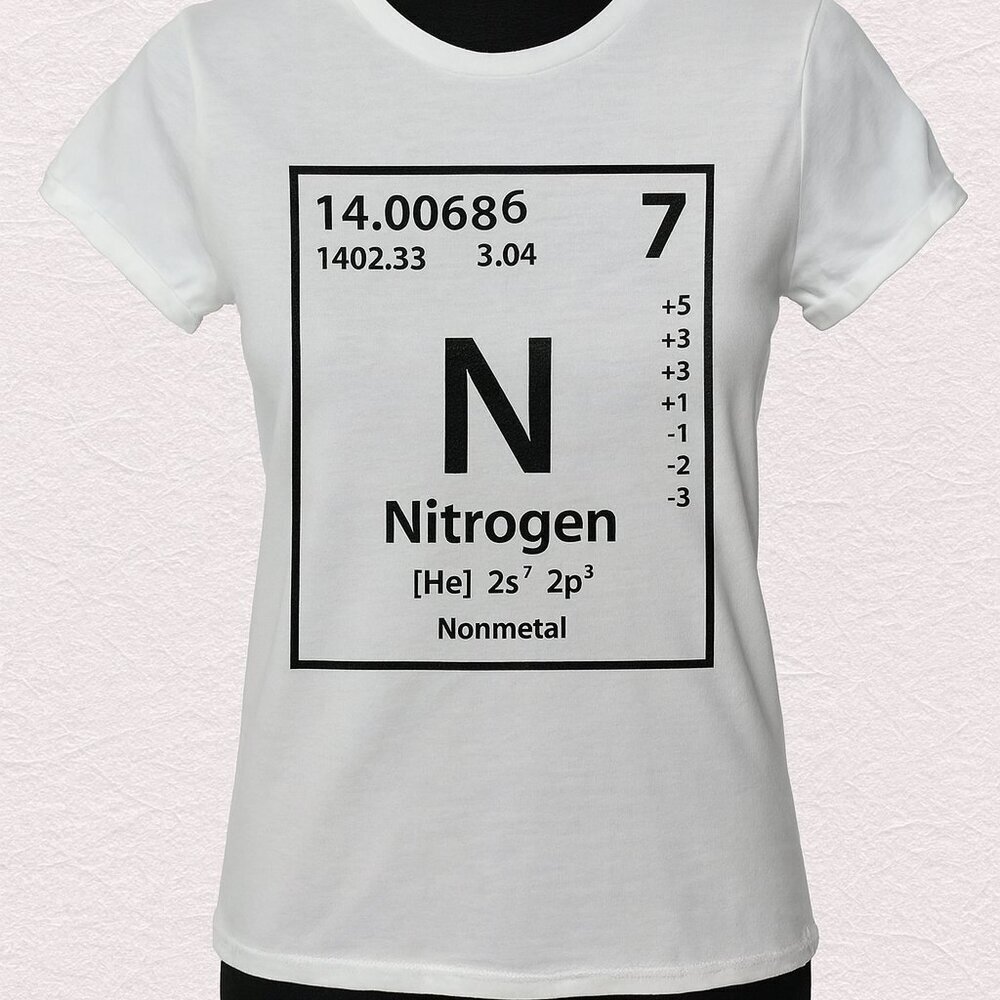 Port & Company NWT White Nitrogen Element Graphic Tee S